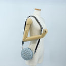 Miu Miu Matelasse Chain Bag Leather 2way Light Blue Silver Auth BA15639V-25