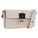 Maison Margiela New Rock Horizontal Bag Leather White Silver Auth BA15641V-1