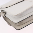Maison Margiela New Rock Horizontal Bag Leather White Silver Auth BA15641V-15