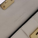 Maison Margiela New Rock Horizontal Bag Leather White Silver Auth BA15641V-22