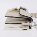 Maison Margiela New Rock Horizontal Bag Leather White Silver Auth BA15641V-4