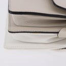 Maison Margiela New Rock Horizontal Bag Leather White Silver Auth BA15641V-5