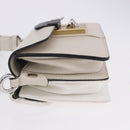 Maison Margiela New Rock Horizontal Bag Leather White Silver Auth BA15641V-6