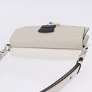 Maison Margiela New Rock Horizontal Bag Leather White Silver Auth BA15641V-7