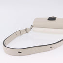 Maison Margiela New Rock Horizontal Bag Leather White Silver Auth BA15641V-8