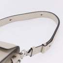 Maison Margiela New Rock Horizontal Bag Leather White Silver Auth BA15641V-9