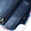 CHANEL Chain Matelasse 20 Shoulder Bag Tweed Orange Gold CC Auth BA15643SM-9
