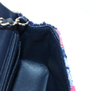 CHANEL Chain Matelasse 20 Shoulder Bag Tweed Orange Gold CC Auth BA15643SM-23
