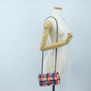 CHANEL Chain Matelasse 20 Shoulder Bag Tweed Orange Gold CC Auth BA15643SM-28