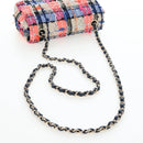 CHANEL Chain Matelasse 20 Shoulder Bag Tweed Orange Gold CC Auth BA15643SM-7