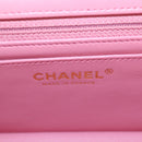 CHANEL Chain Matelasse 20 Shoulder Bag Tweed Pink Gold CC Auth BA15644SM-18