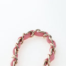 CHANEL Chain Matelasse 20 Shoulder Bag Tweed Pink Gold CC Auth BA15644SM-8