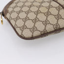 GUCCI GG Supreme Web Sherry Line Bag PVC Beige Gold 904 02 047 Auth BA15648-11