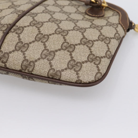 GUCCI GG Supreme Web Sherry Line Bag PVC Beige Gold 904 02 047 Auth BA15648