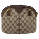 GUCCI GG Supreme Web Sherry Line Bag PVC Beige Gold 904 02 047 Auth BA15648-3
