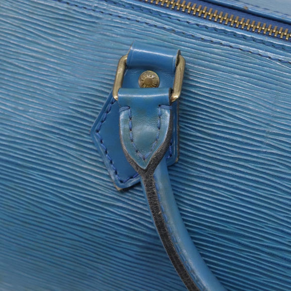 LOUIS VUITTON Epi Speedy 35 Hand Bag Toledo Blue M42995 LV Auth BA15651