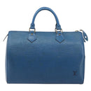 LOUIS VUITTON Epi Speedy 35 Hand Bag Toledo Blue M42995 LV Auth BA15651-2