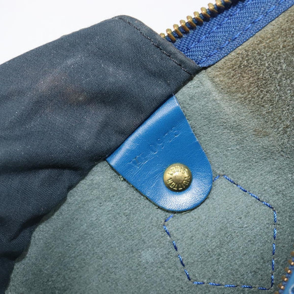 LOUIS VUITTON Epi Speedy 35 Hand Bag Toledo Blue M42995 LV Auth BA15651