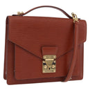 LOUIS VUITTON Epi Monceau 28 Hand Bag Brown M52123 LV Auth BA15652-1