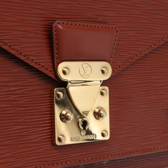 LOUIS VUITTON Epi Monceau 28 Hand Bag Brown M52123 LV Auth BA15652