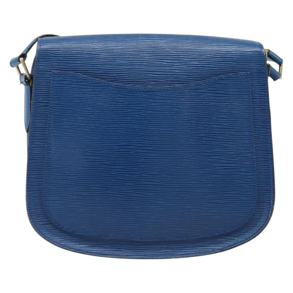 LOUIS VUITTON Epi Saint Cloud GM Shoulder Bag Toledo Blue M52195 LV Auth BA15654