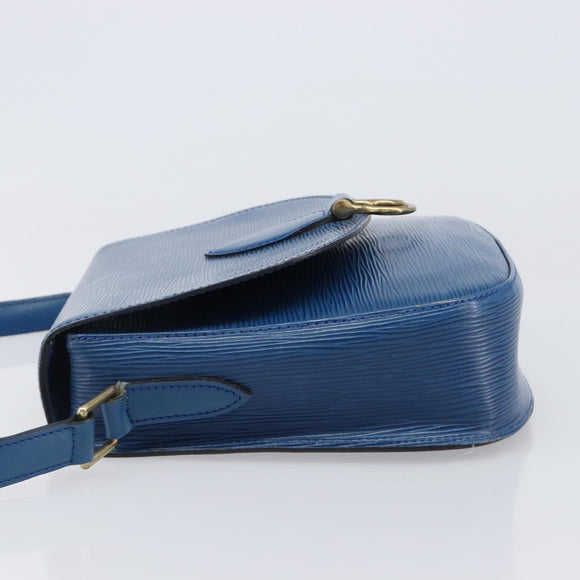 LOUIS VUITTON Epi Saint Cloud GM Shoulder Bag Toledo Blue M52195 LV Auth BA15654