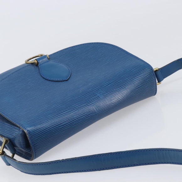 LOUIS VUITTON Epi Saint Cloud GM Shoulder Bag Toledo Blue M52195 LV Auth BA15654