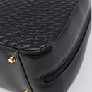 BALLY Hand Bag Leather Black Gold Auth BA15655A-15