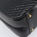 BALLY Hand Bag Leather Black Gold Auth BA15655A-16