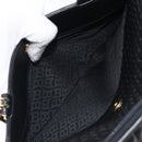 BALLY Hand Bag Leather Black Gold Auth BA15655A-23