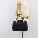 BALLY Hand Bag Leather Black Gold Auth BA15655A-24