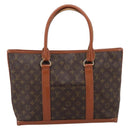 LOUIS VUITTON Monogram Sac Weekend PM Tote Bag M42425 LV Auth BA15659-3