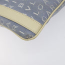 BVLGARI Logo Mania Shoulder Bag Nylon Light Blue Silver Auth BA1566-14