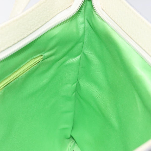 BVLGARI Logo Mania Shoulder Bag Nylon Light Blue Silver Auth BA1566