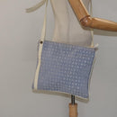BVLGARI Logo Mania Shoulder Bag Nylon Light Blue Silver Auth BA1566-21