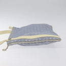 BVLGARI Logo Mania Shoulder Bag Nylon Light Blue Silver Auth BA1566-4