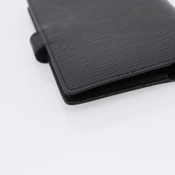 LOUIS VUITTON Epi Agenda PM Day Planner Cover Black R20092 LV Auth BA15663