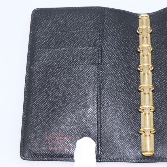 LOUIS VUITTON Epi Agenda PM Day Planner Cover Black R20092 LV Auth BA15663