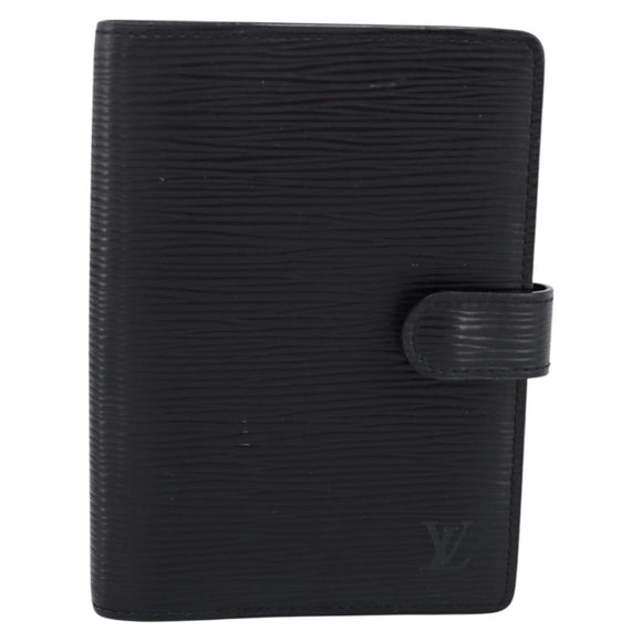 LOUIS VUITTON Epi Agenda PM Day Planner Cover Black R20092 LV Auth BA15663