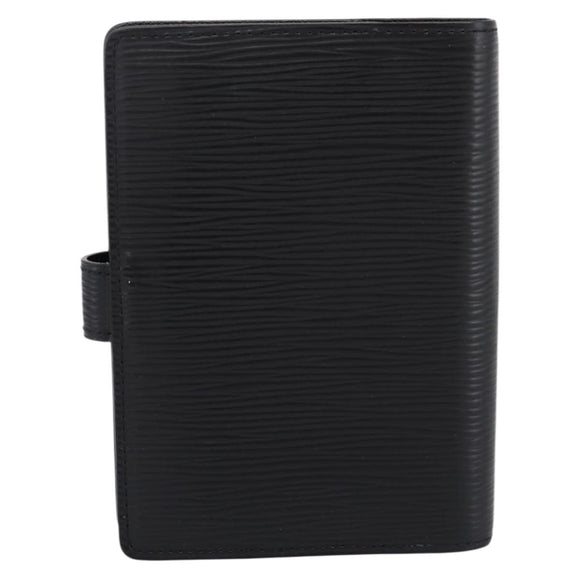 LOUIS VUITTON Epi Agenda PM Day Planner Cover Black R20092 LV Auth BA15663