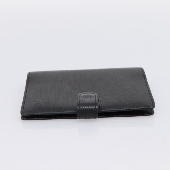 LOUIS VUITTON Epi Agenda PM Day Planner Cover Black R20092 LV Auth BA15663