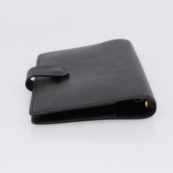 LOUIS VUITTON Epi Agenda PM Day Planner Cover Black R20092 LV Auth BA15663