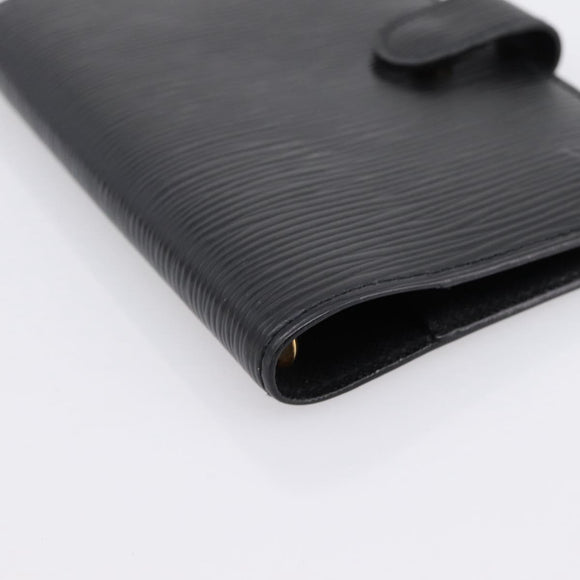 LOUIS VUITTON Epi Agenda PM Day Planner Cover Black R20092 LV Auth BA15663