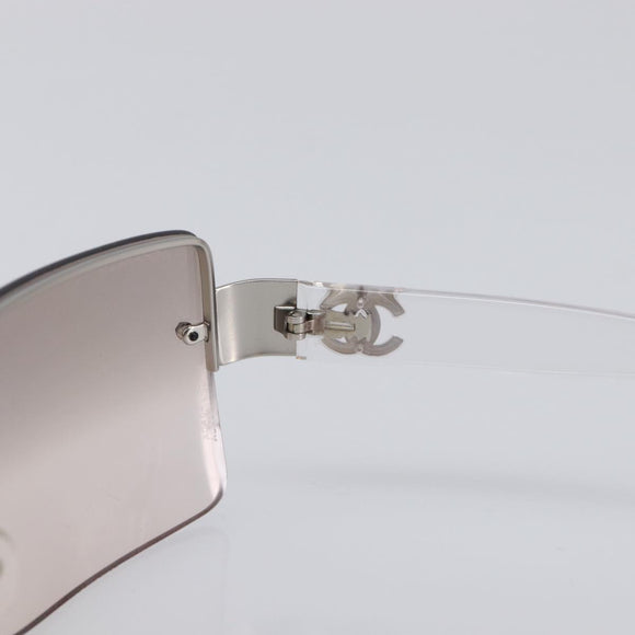 CHANEL Rimless Sunglasses plastic Clear CC Auth BA15664M
