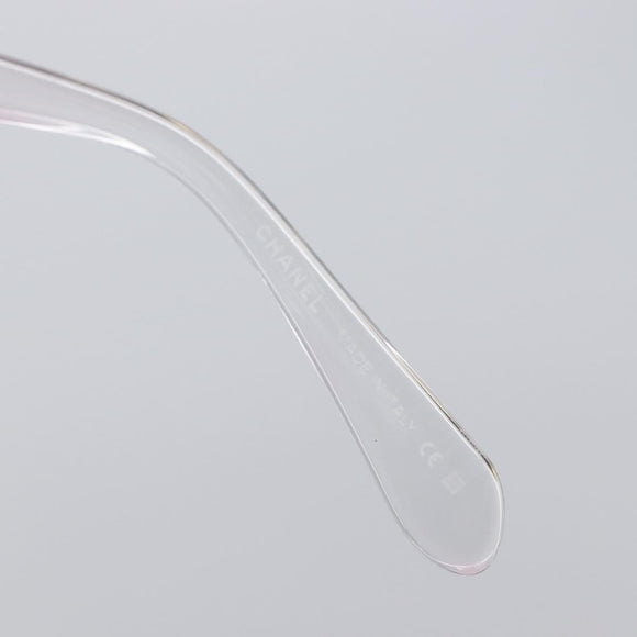 CHANEL Rimless Sunglasses plastic Clear CC Auth BA15664M
