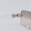 CHANEL Rimless Sunglasses plastic Clear CC Auth BA15664M-17