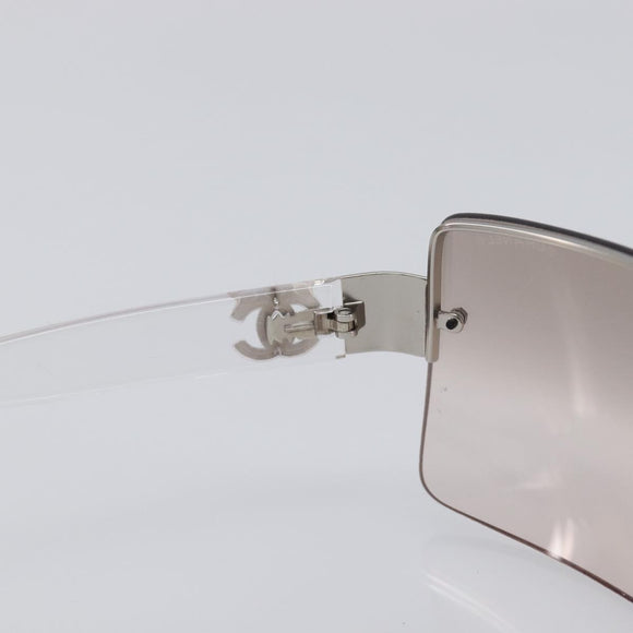 CHANEL Rimless Sunglasses plastic Clear CC Auth BA15664M