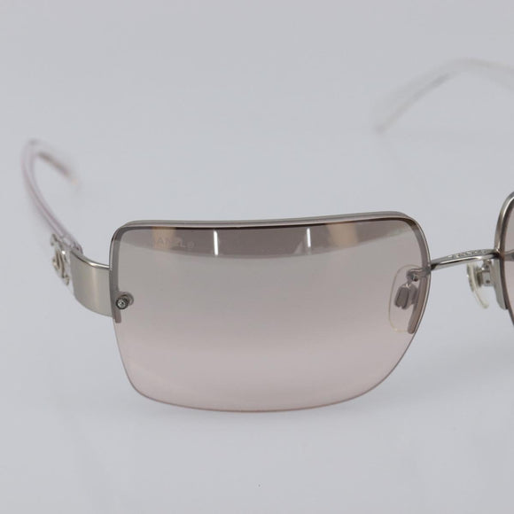 CHANEL Rimless Sunglasses plastic Clear CC Auth BA15664M
