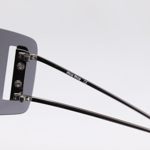 Miu Miu Rimless Sunglasses metal Black Auth BA15669V