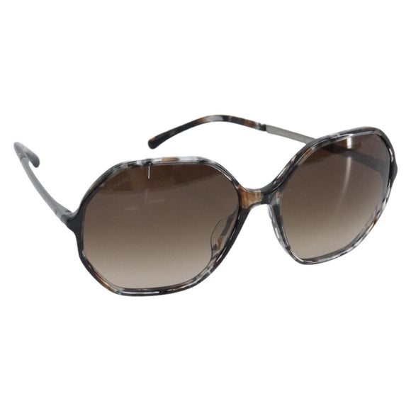 CHANEL Sunglasses plastic Gray CC Auth BA15673V